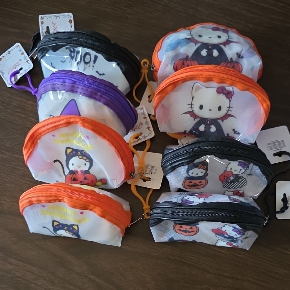 Hello Kitty Halloween Kids Pouch Set - Orange, Black, Purple